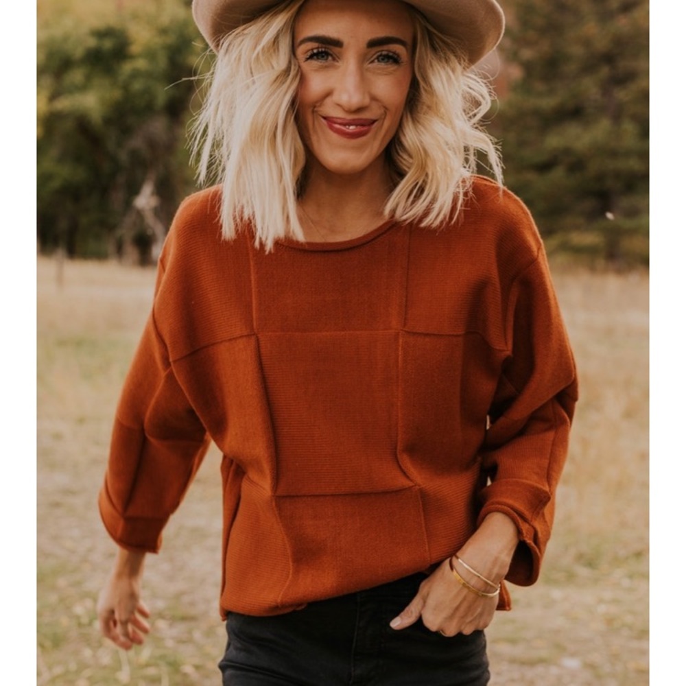 New With Tags Roolee quilt sweater